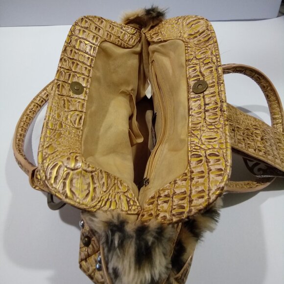 Mad bags hand bag Leopard faux fur faux leather with decorative accents. - Picture 11 of 16